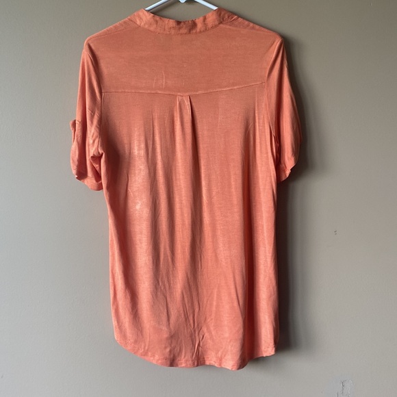 Per Seption Concept Orange Button Down Top - Picture 5 of 6